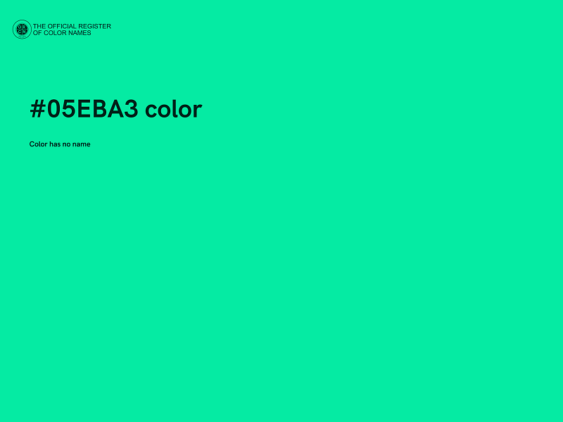 #05EBA3 color image