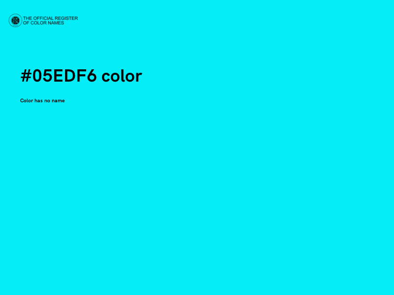 #05EDF6 color image
