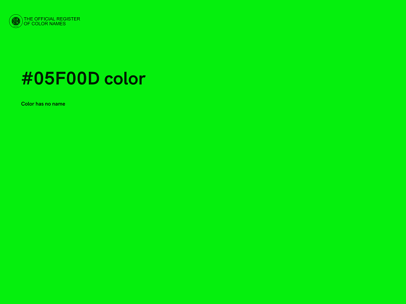 #05F00D color image