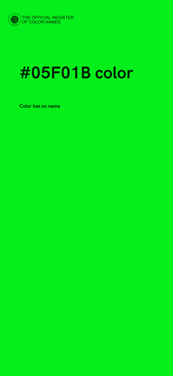 #05F01B color image
