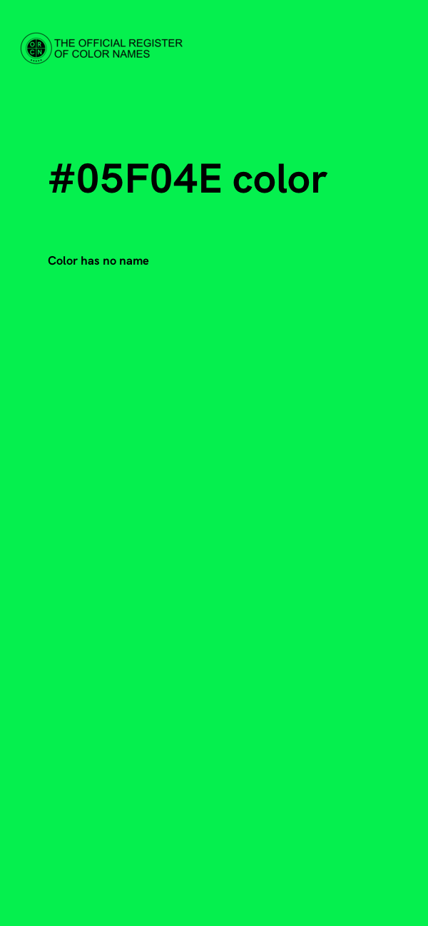 #05F04E color image