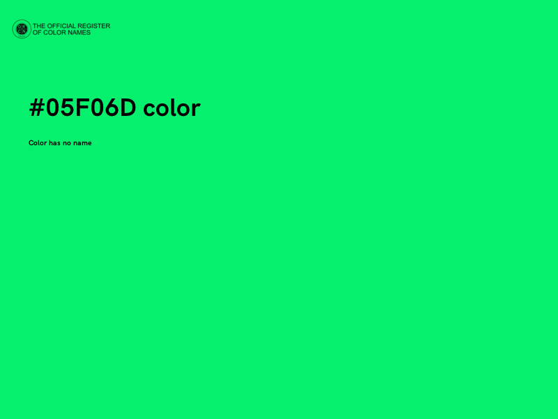 #05F06D color image