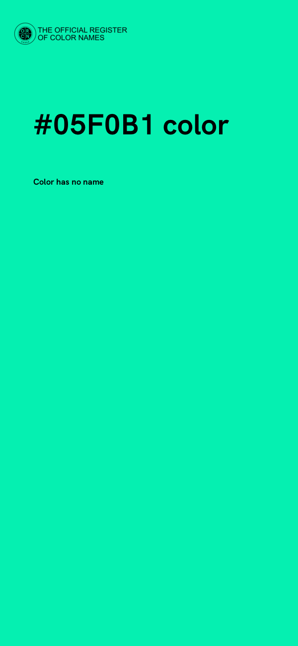 #05F0B1 color image