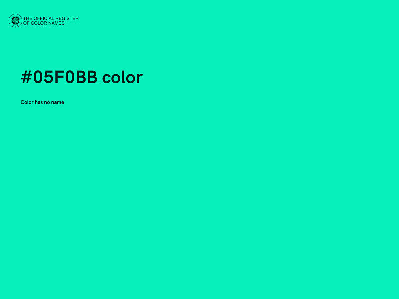 #05F0BB color image