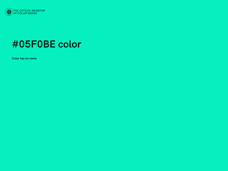 #05F0BE color image