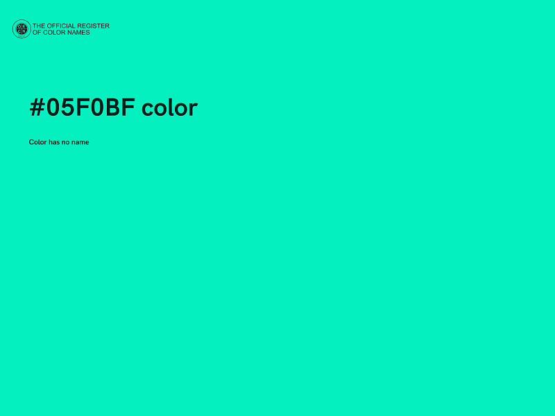 #05F0BF color image