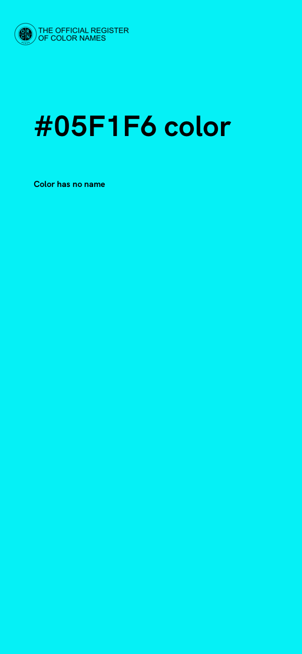 #05F1F6 color image