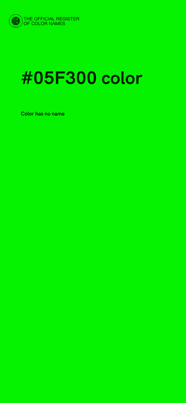 #05F300 color image