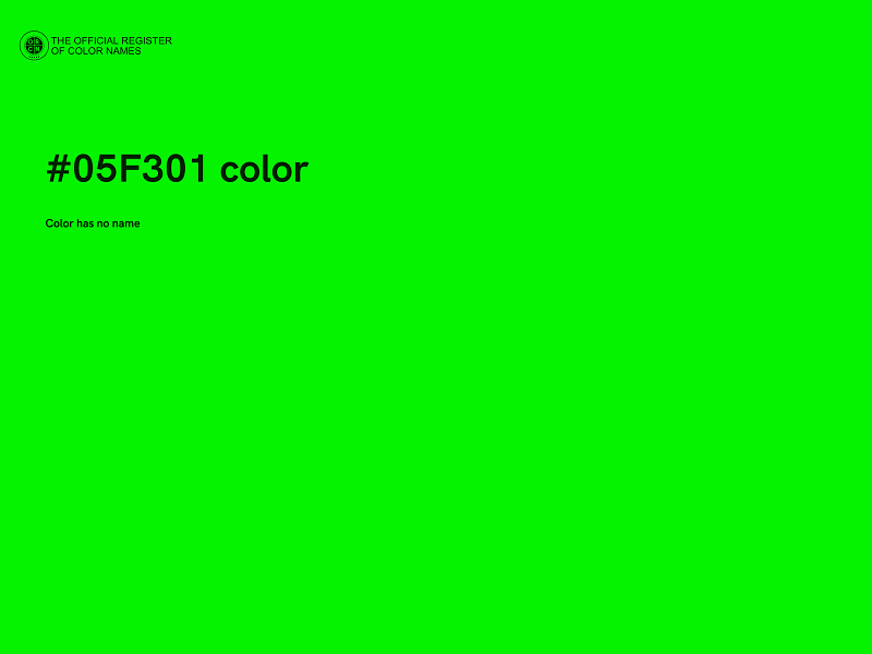 #05F301 color image