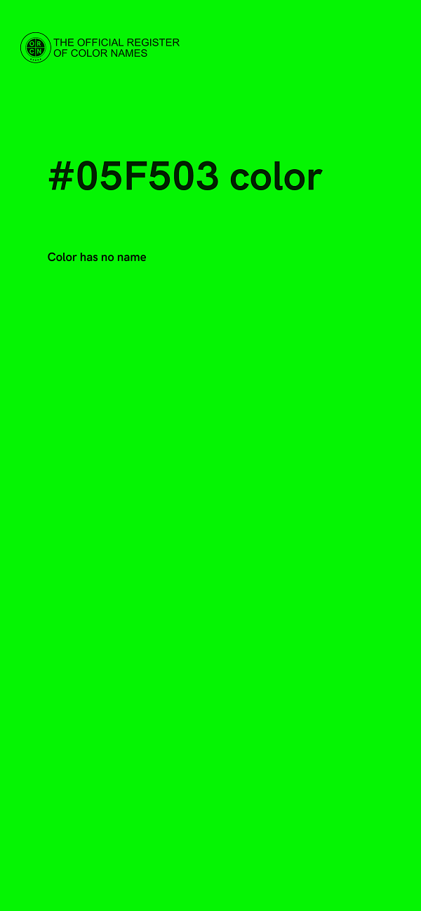 #05F503 color image