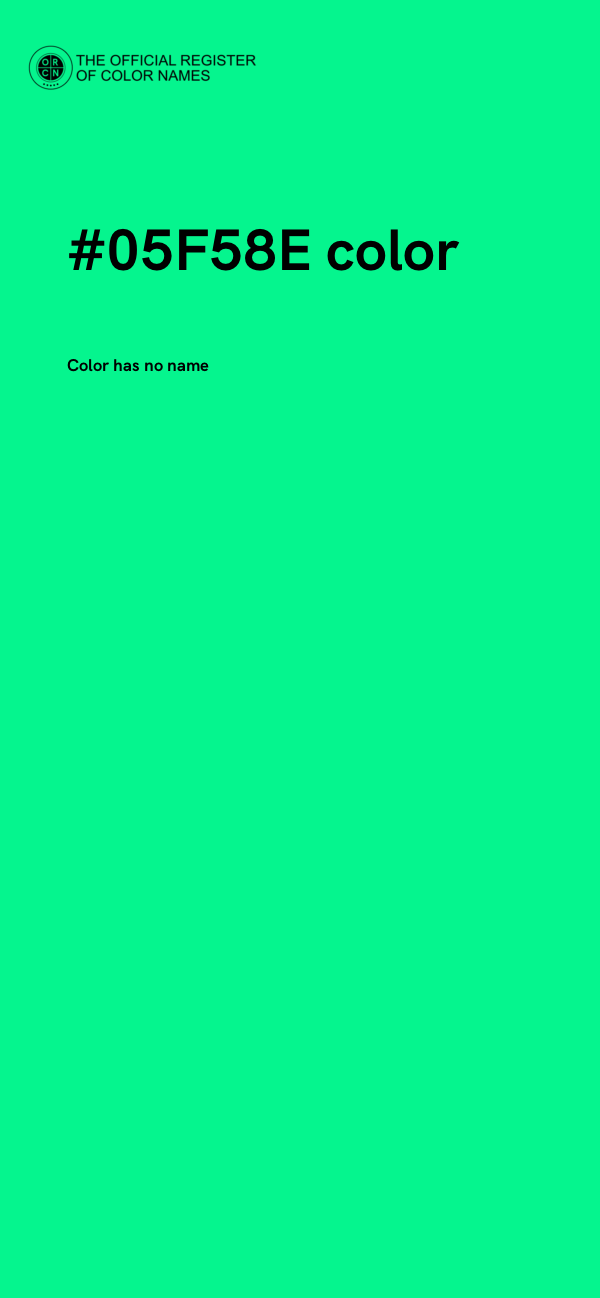 #05F58E color image