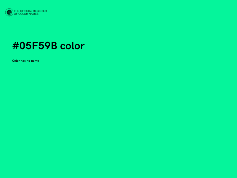 #05F59B color image