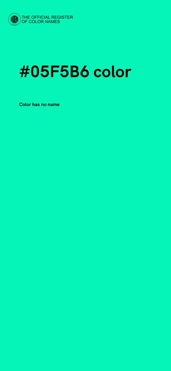 #05F5B6 color image