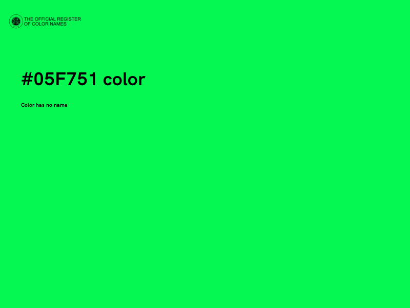 #05F751 color image