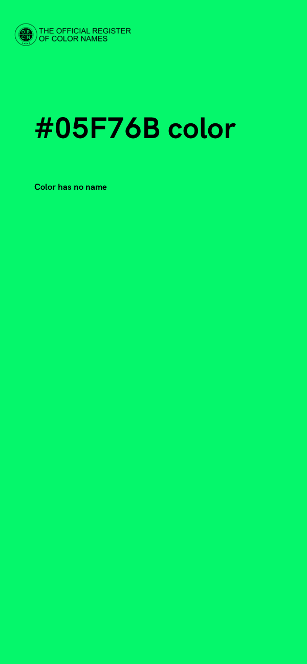 #05F76B color image