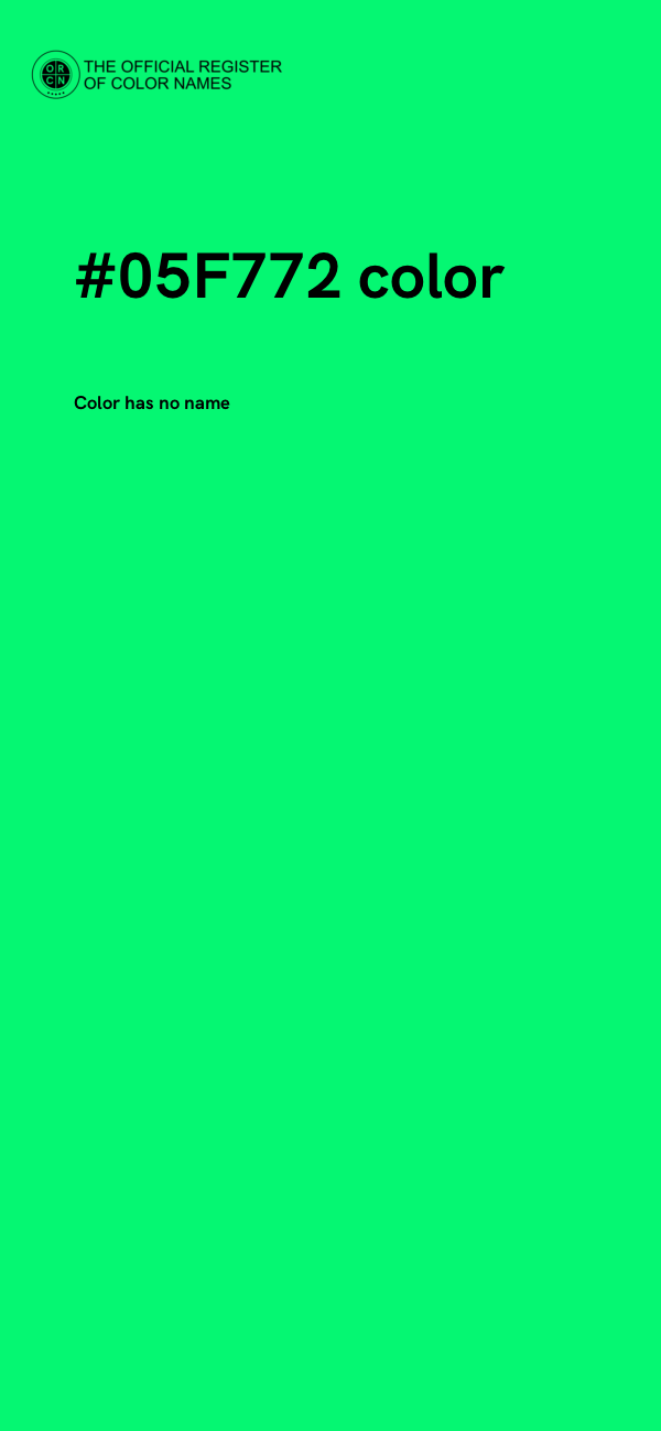 #05F772 color image