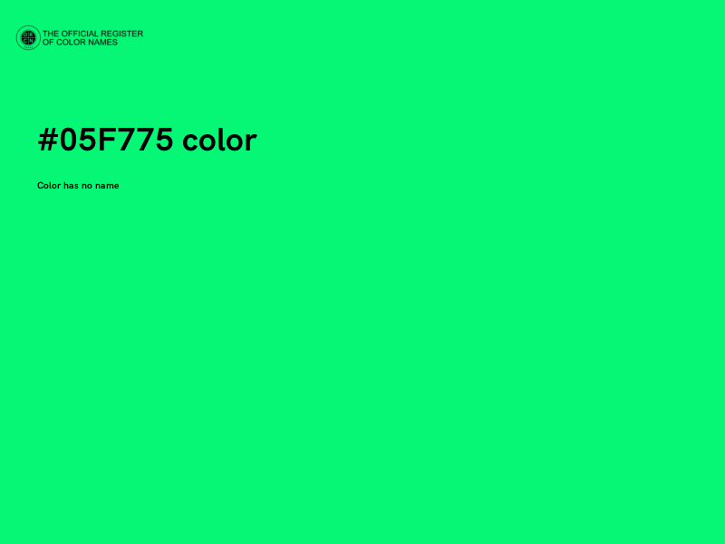 #05F775 color image
