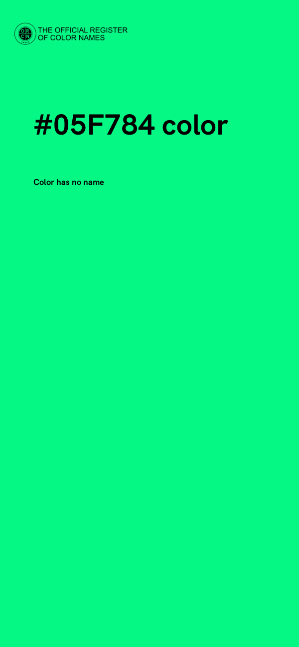 #05F784 color image
