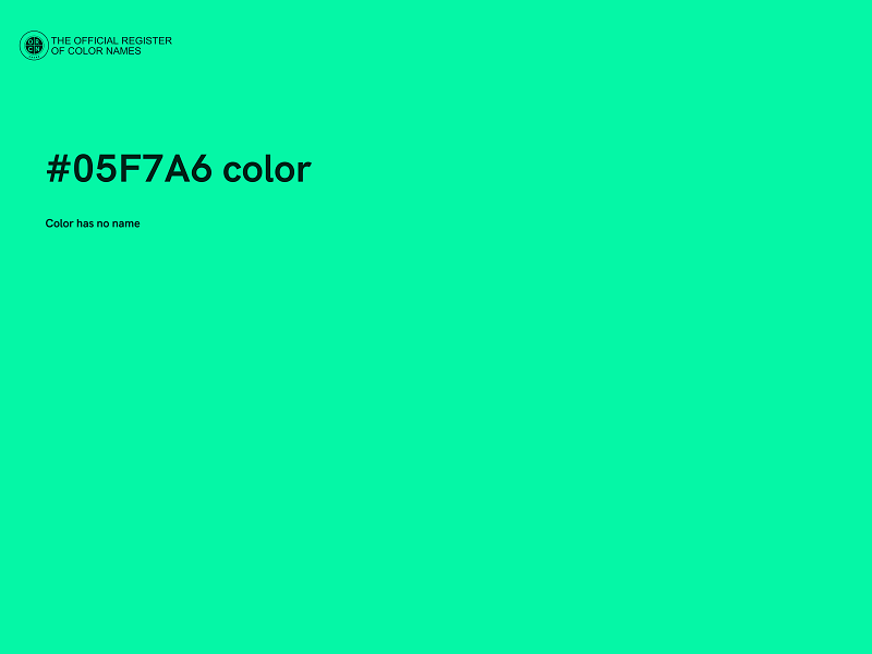 #05F7A6 color image
