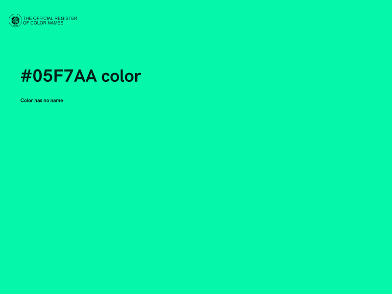 #05F7AA color image