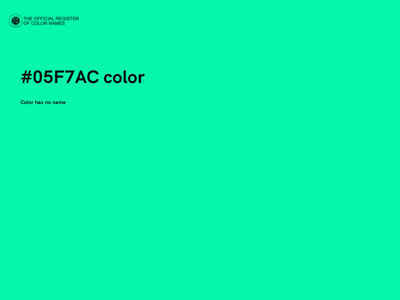#05F7AC color image