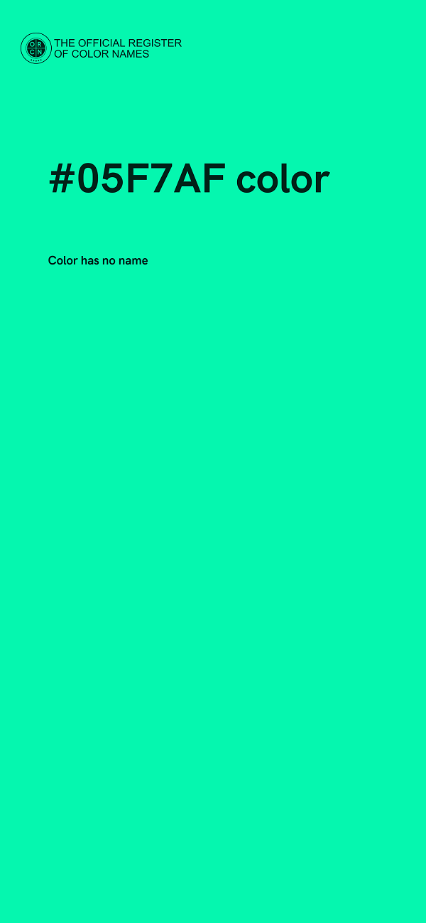#05F7AF color image