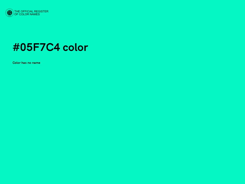 #05F7C4 color image