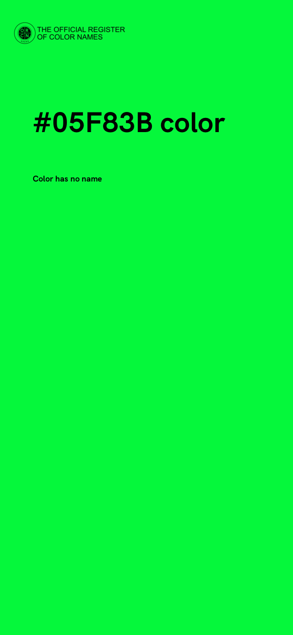 #05F83B color image