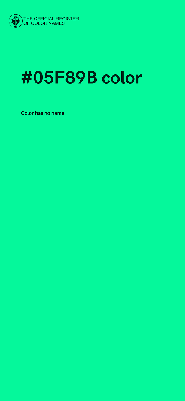 #05F89B color image