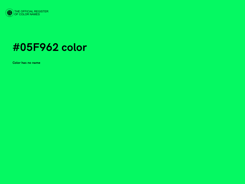 #05F962 color image
