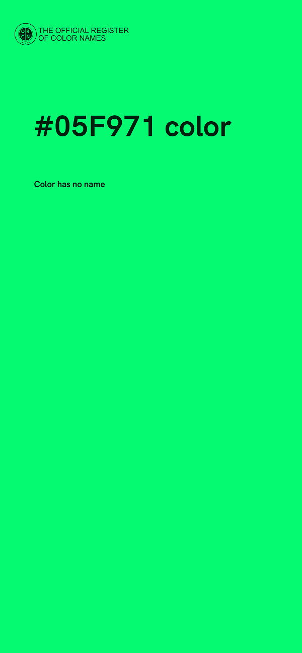 #05F971 color image