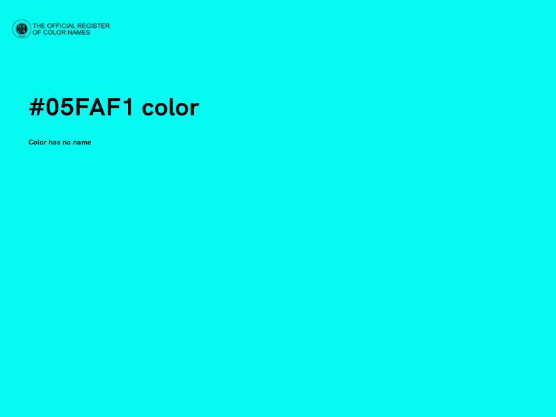 #05FAF1 color image