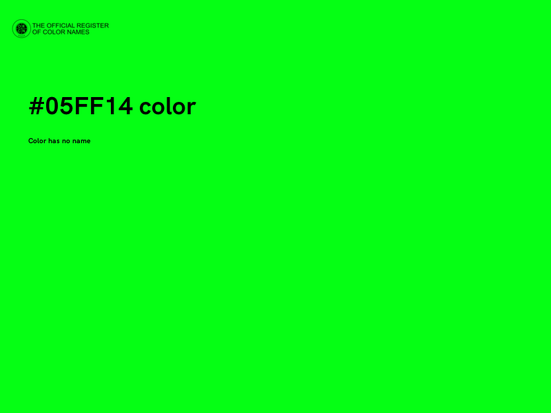 #05FF14 color image