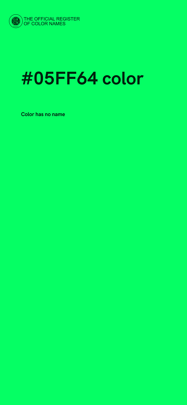 #05FF64 color image