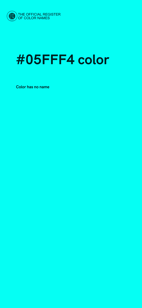 #05FFF4 color image