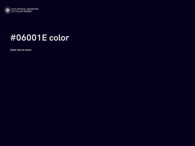 #06001E color image