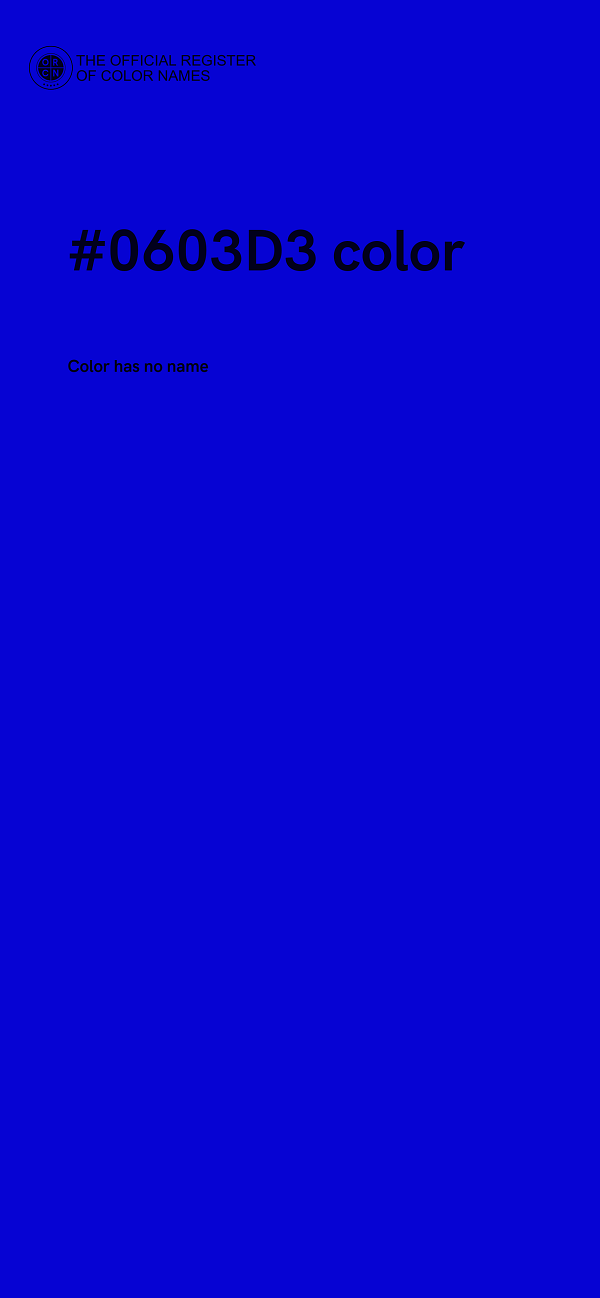 #0603D3 color image