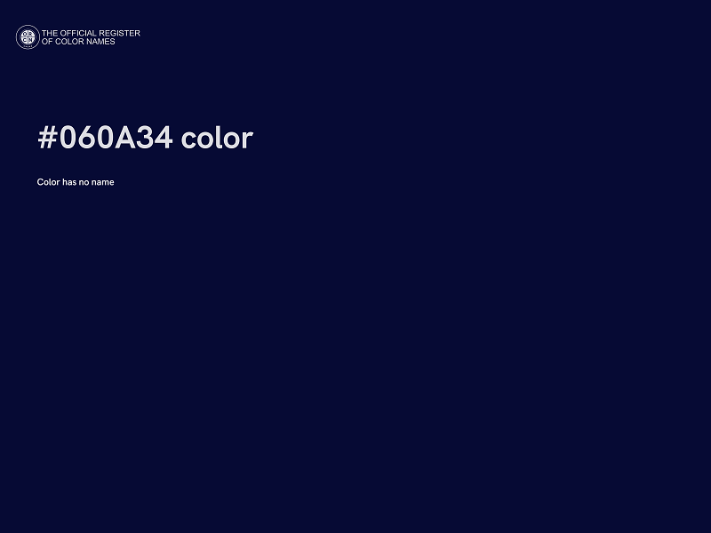 #060A34 color image
