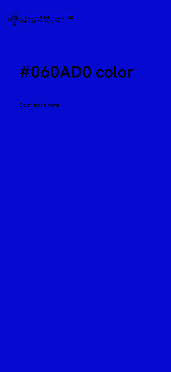 #060AD0 color image
