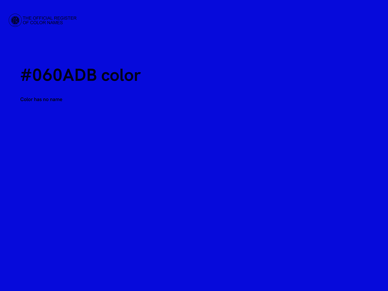 #060ADB color image