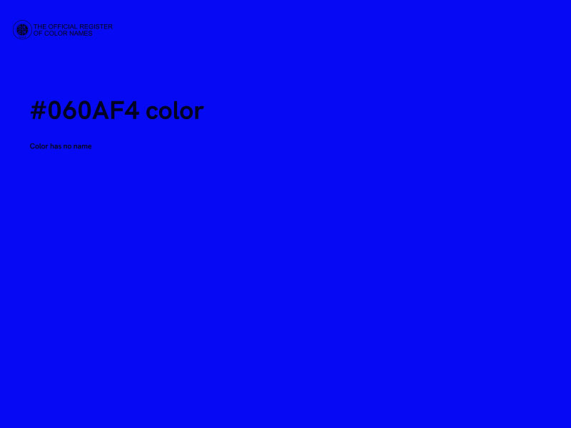 #060AF4 color image