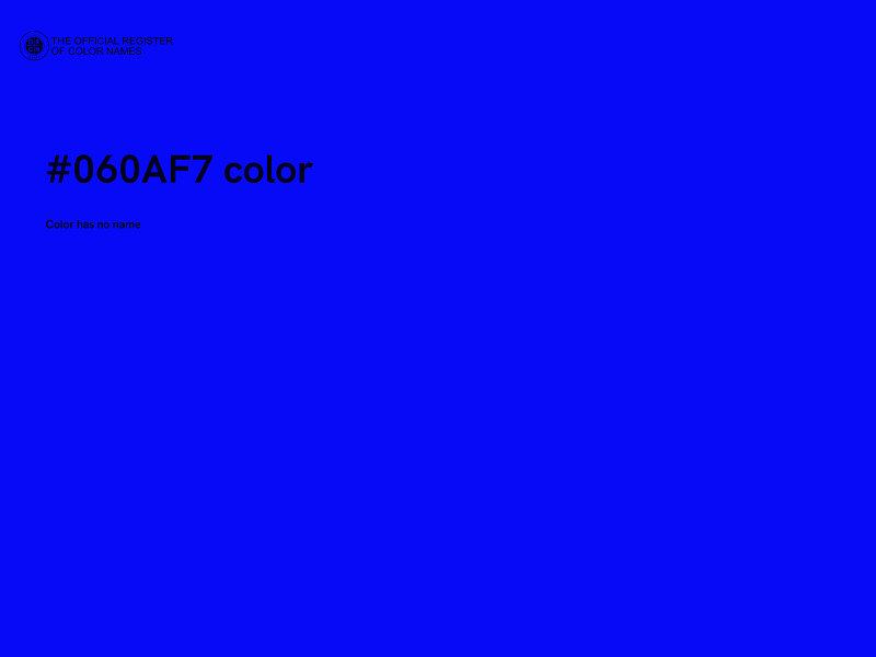 #060AF7 color image
