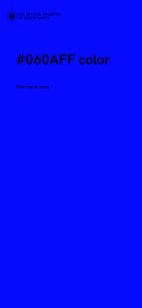 #060AFF color image