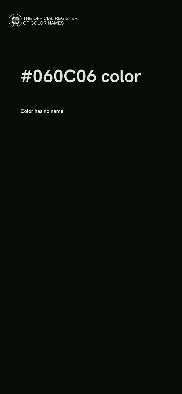 #060C06 color image