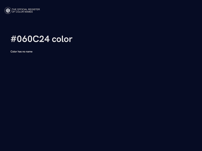 #060C24 color image