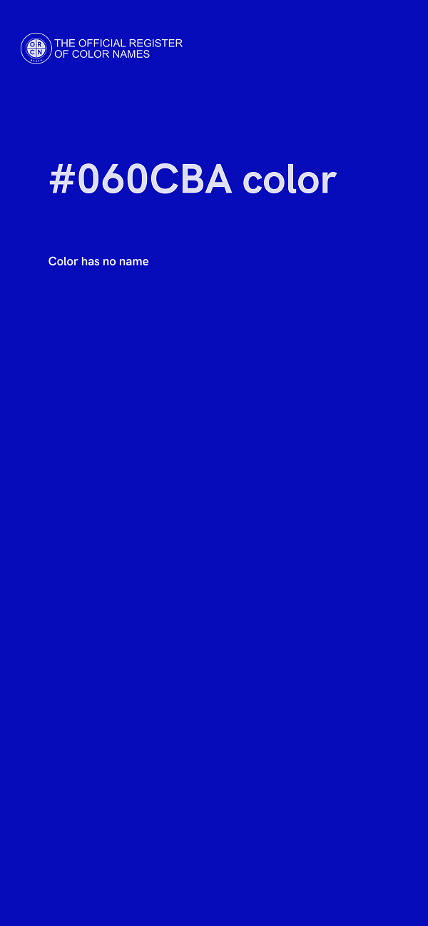 #060CBA color image