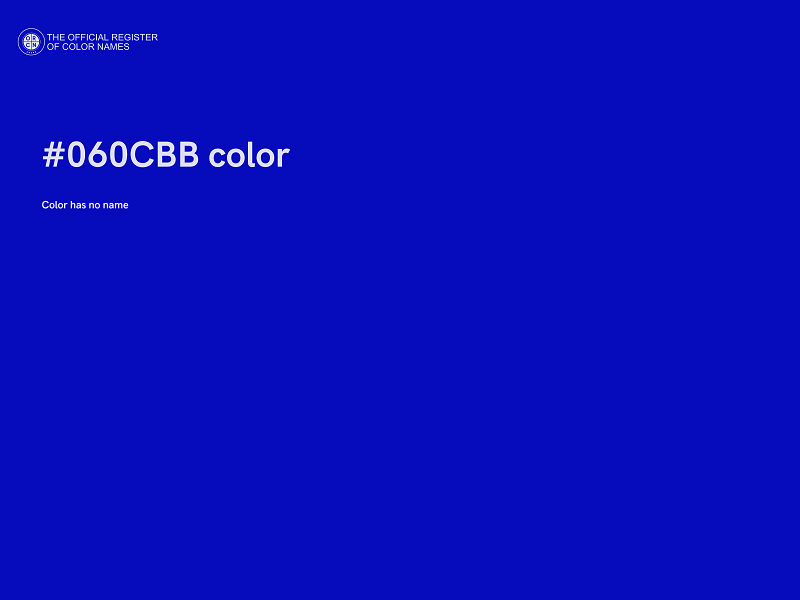 #060CBB color image