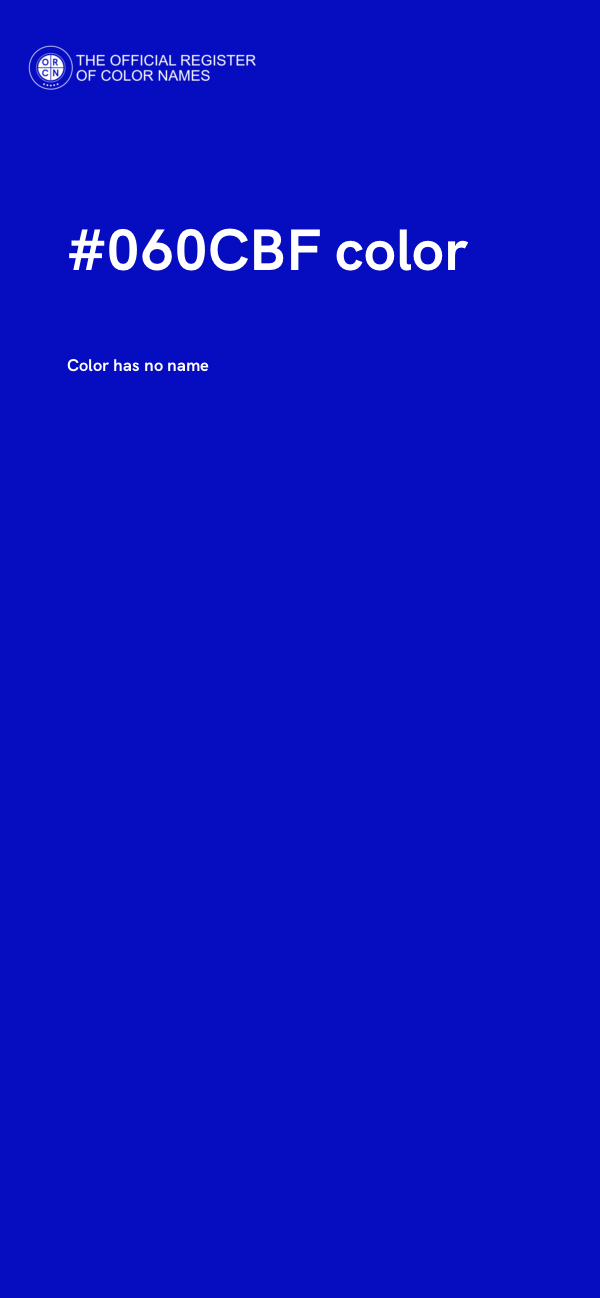 #060CBF color image