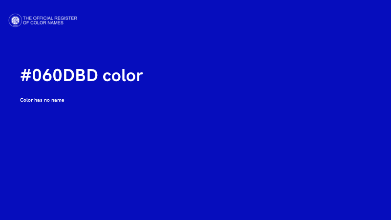 #060DBD color image