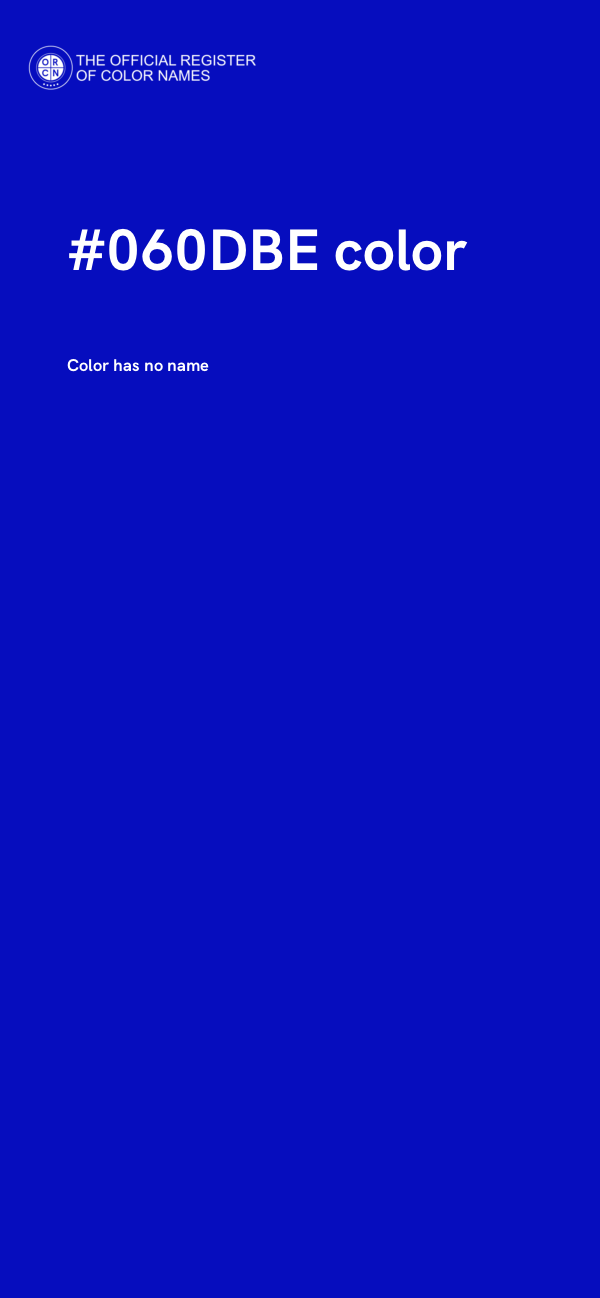 #060DBE color image